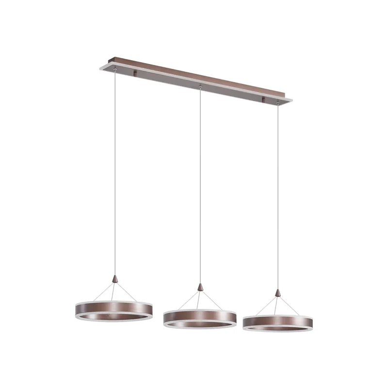 B-Ware Lucande Pendelleuchte Hängeleuchte LED Kolo braun dimmbar Leuchte Esszimmer