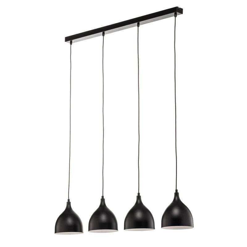 B-Ware Luminex Hängeleuchte Pendelleuchte Nanu Deckenlampe vierflammig schwarz lang