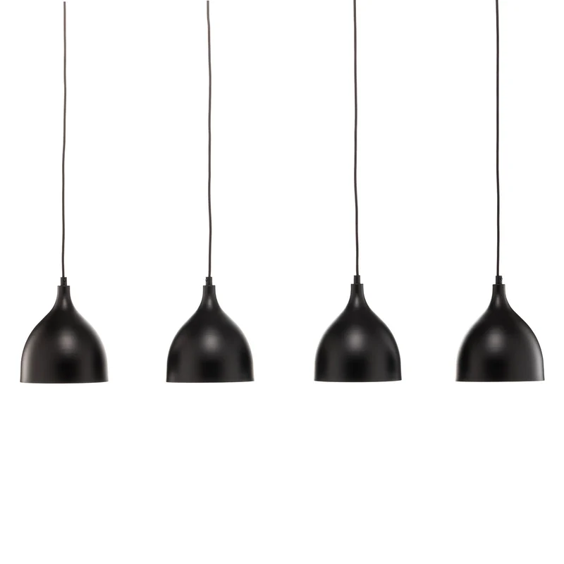 B-Ware Luminex Hängeleuchte Pendelleuchte Nanu Deckenlampe vierflammig schwarz lang