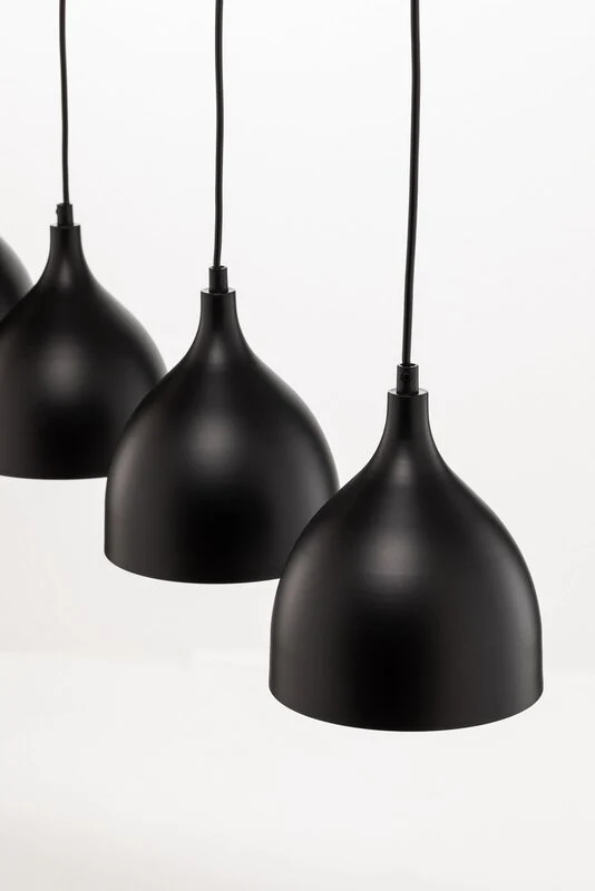 B-Ware Luminex Hängeleuchte Pendelleuchte Nanu Deckenlampe vierflammig schwarz lang