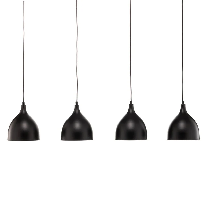 B-Ware Luminex Hängeleuchte Pendelleuchte Nanu Deckenlampe vierflammig schwarz lang