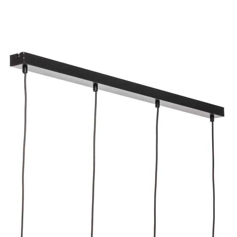 B-Ware Luminex Hängeleuchte Pendelleuchte Nanu Deckenlampe vierflammig schwarz lang
