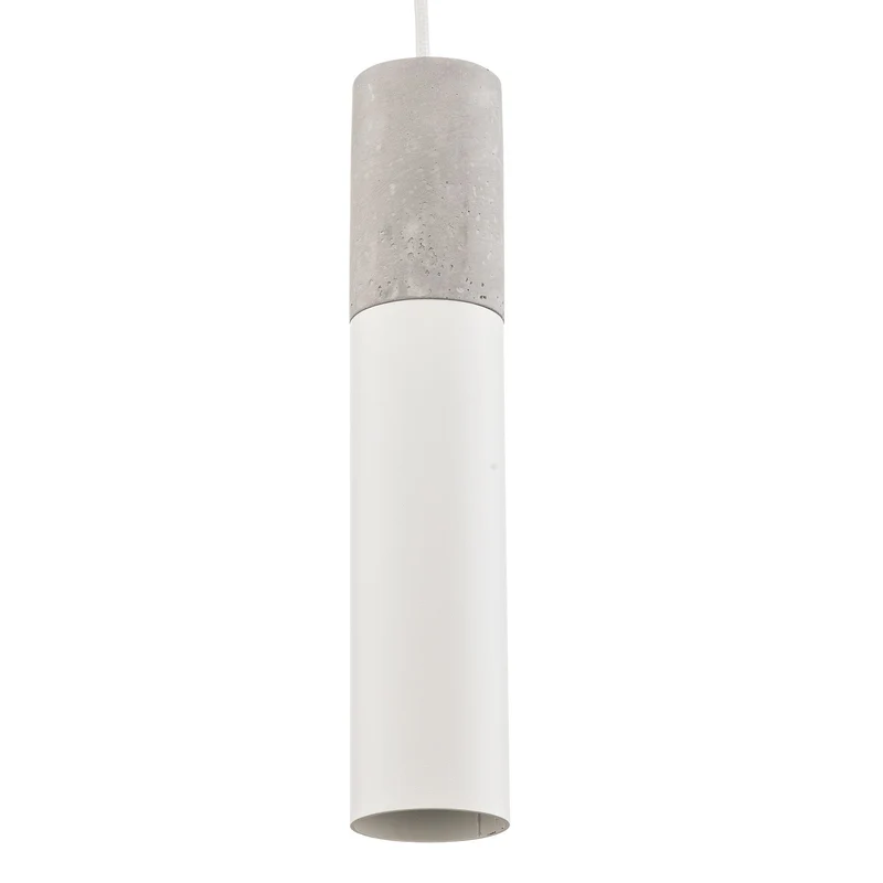B-Ware SOLLUX Hängeleuchte Pendelleuchte Tube Beton weiß einflammig Lampe GU10 Leuchte