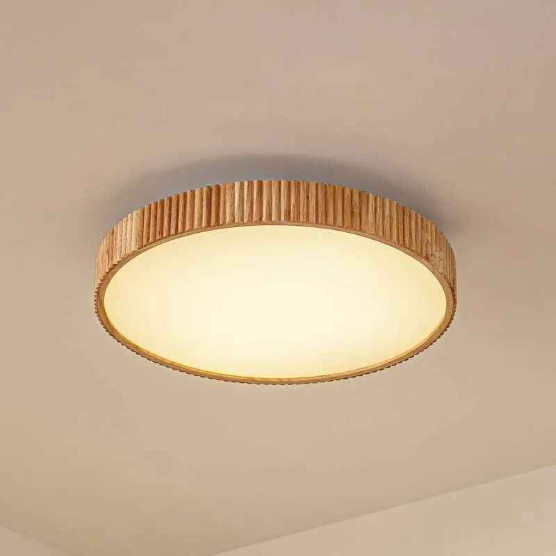 B-Ware Lindby Deckenleuchte Deckenlampe LED Fernbedienung weiß Holz Wohnbereich dimm22
