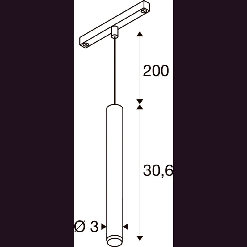 B-Ware GRIP S 48V Pendelleuchte Hängelampe Deckenleuchte Pendellänge Schwarz