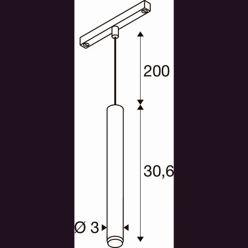 B-Ware GRIP S 48V Pendelleuchte Hängelampe Deckenleuchte Pendellänge Schwarz