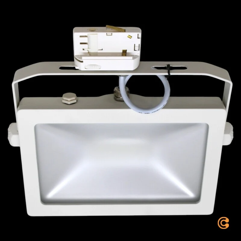 B-Ware Deko-Light LED Strahler Flutlicht 3-Phasen Schienensystem SMD 4000 K Alu Weiß