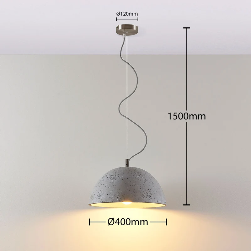B-Ware Lindby Pendelleuchte Jelin Deckenlampe Hängeleuchte Deckenleuchte Lampe grau E27