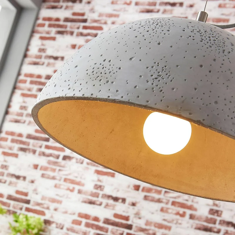B-Ware Lindby Pendelleuchte Jelin Deckenlampe Hängeleuchte Deckenleuchte Lampe grau E27