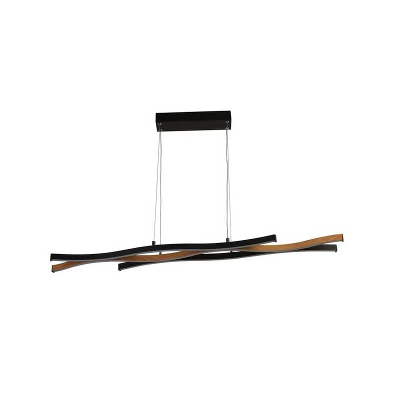 B-Ware Searchlight Hängeleuchte Pendelleuchte LED Bloom Swirl schwarz Leuchtmittel inkl
