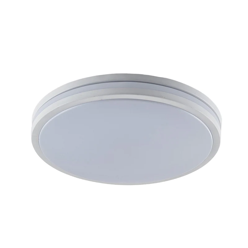 C-Ware Deckenlampe Deckenleuchte LED Lampe Arnim weiß Kunststoff Fernbedienung IP44 688