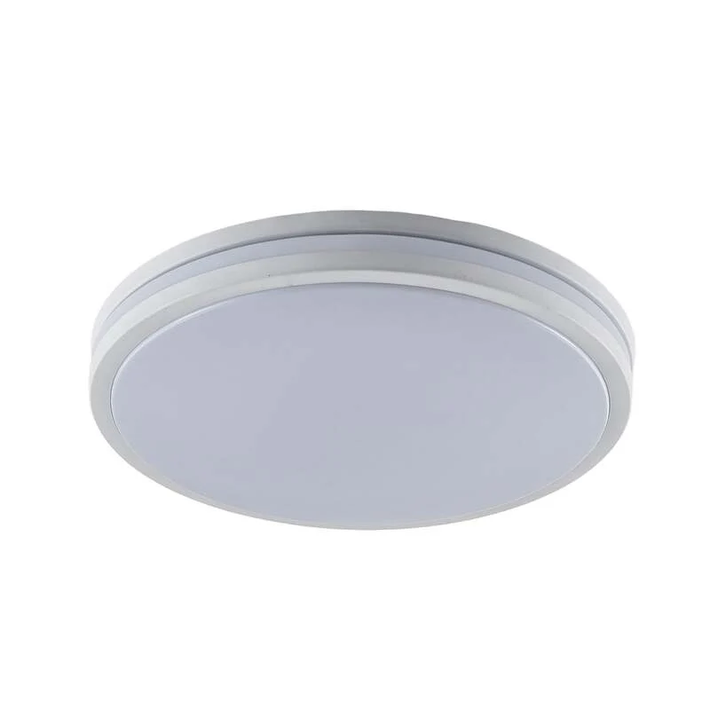 C-Ware Deckenlampe Deckenleuchte LED Lampe Arnim weiß Kunststoff Fernbedienung IP44 688