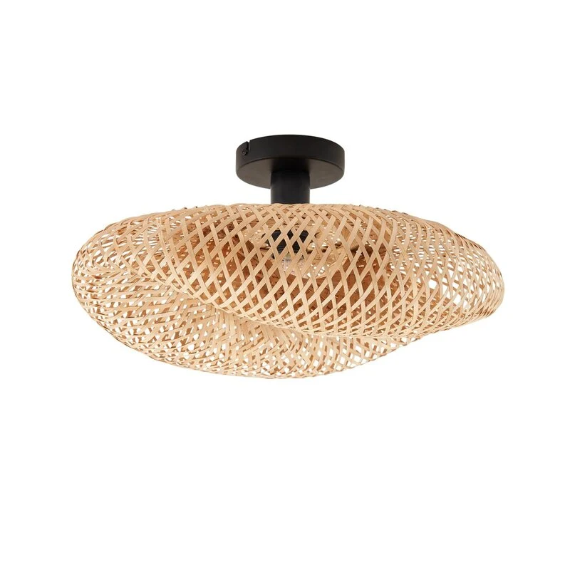 B-Ware Lindby Deckenleuchte Eleane Bambus natur Ø50cm Deckenlampe Lampe SIEHE TEXT/FOTO