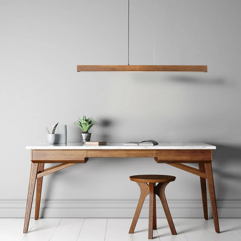 B-Ware Tk Lighting LED-Holzhängeleuchte Teo Hängeleuchte LED walnuss 126 cm Touchdim437