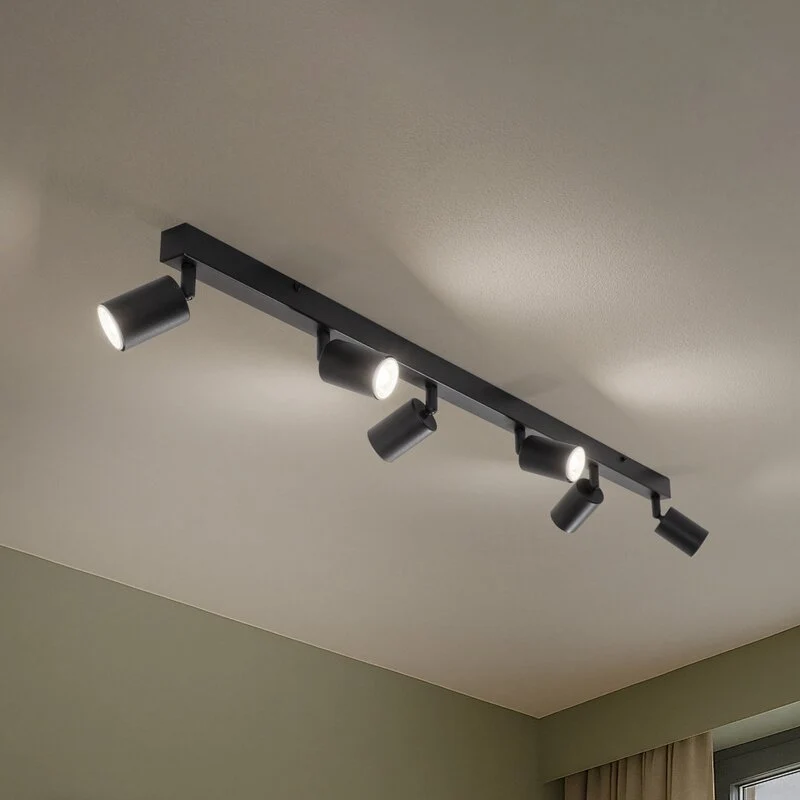 B-Ware TK Lighting Deckenstrahler Top, schwarz, 127 cm, 6-flg., Metall, GU10259