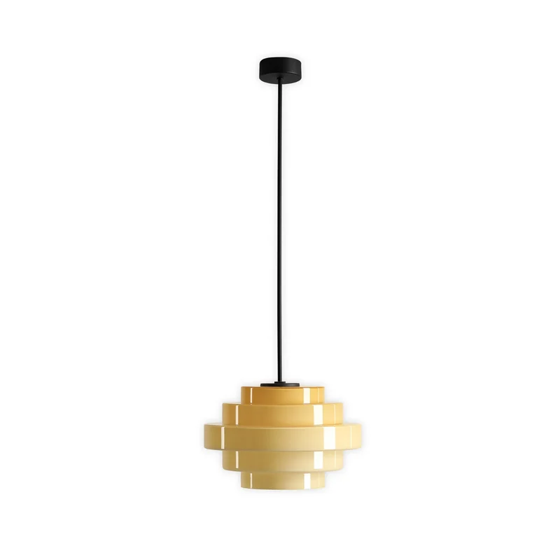 B-Ware ALDEX Hängeleuchte Pendelleuchte Filo Ø28cm Glas Deckenlampe Leuchte gelb Metall