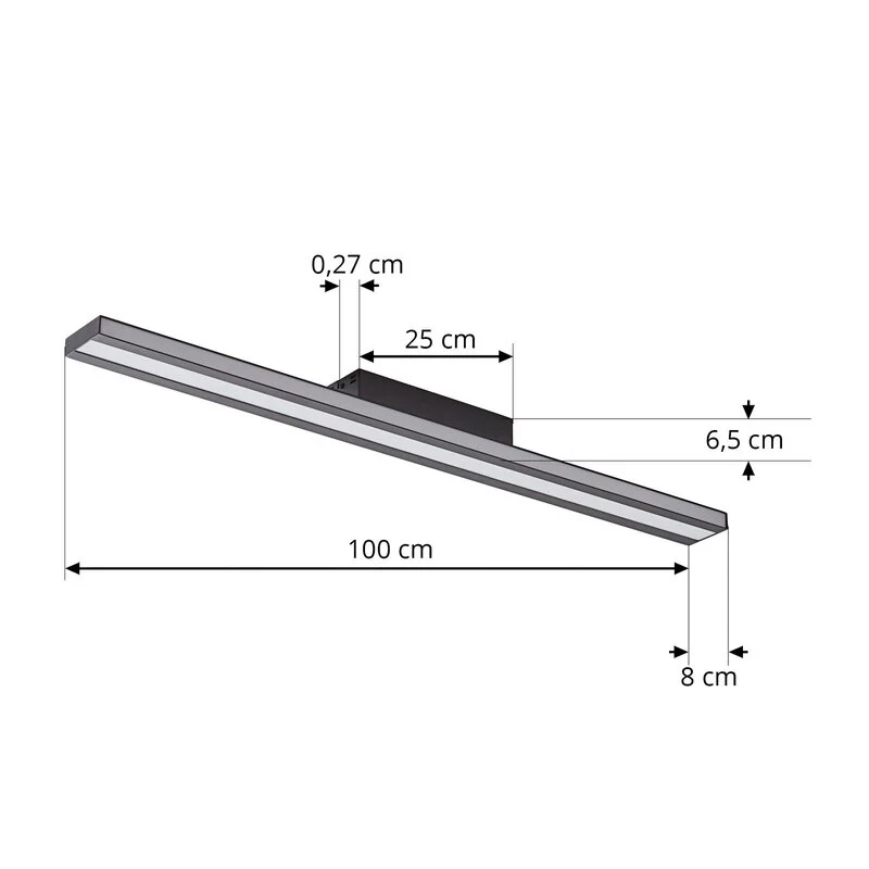 C-Ware Lucande Deckenleuchte Deckenlampe Smart LED Leicy schwarz RGB CCT Fernbedienung