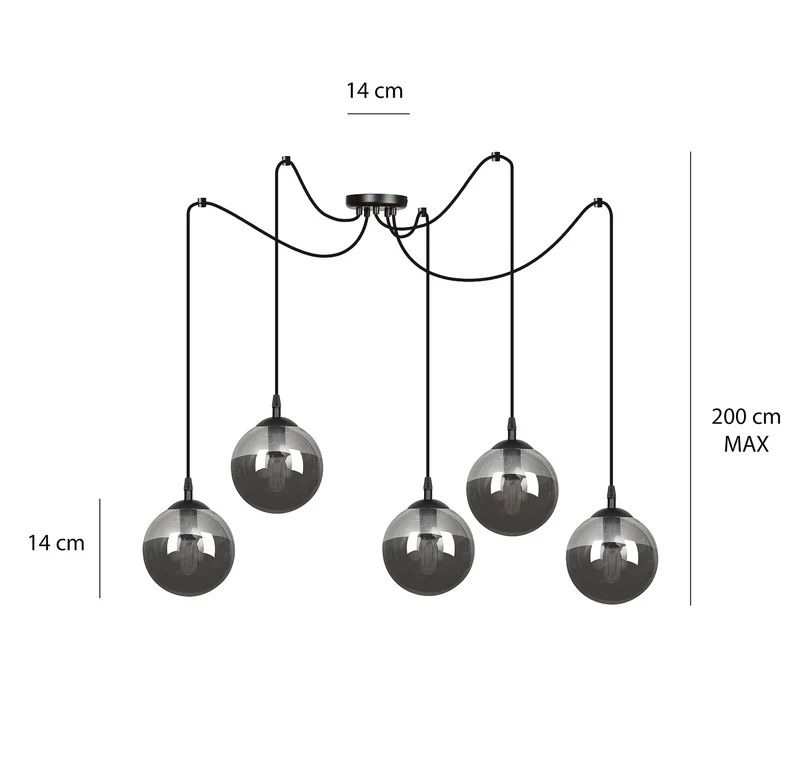 B-Ware Euluna Hängeleuchte Glassy Deckenlampe Pendelleuchte Wohnzimmerleuchte E14