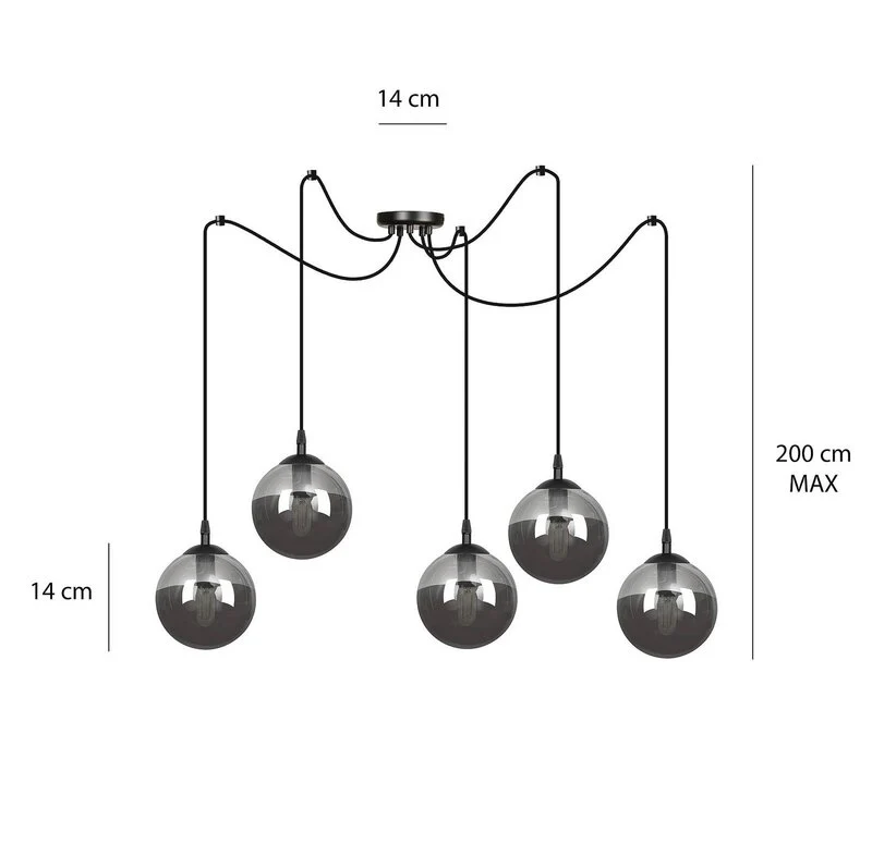 B-Ware Euluna Hängeleuchte Glassy Deckenlampe Pendelleuchte Wohnzimmerleuchte E14
