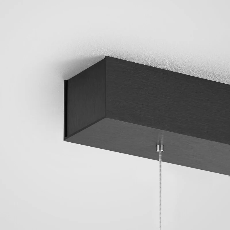Pendelleuchte Hängelampe Quitani LED Lampe schwarz Aluminium Messing Acryl 14871