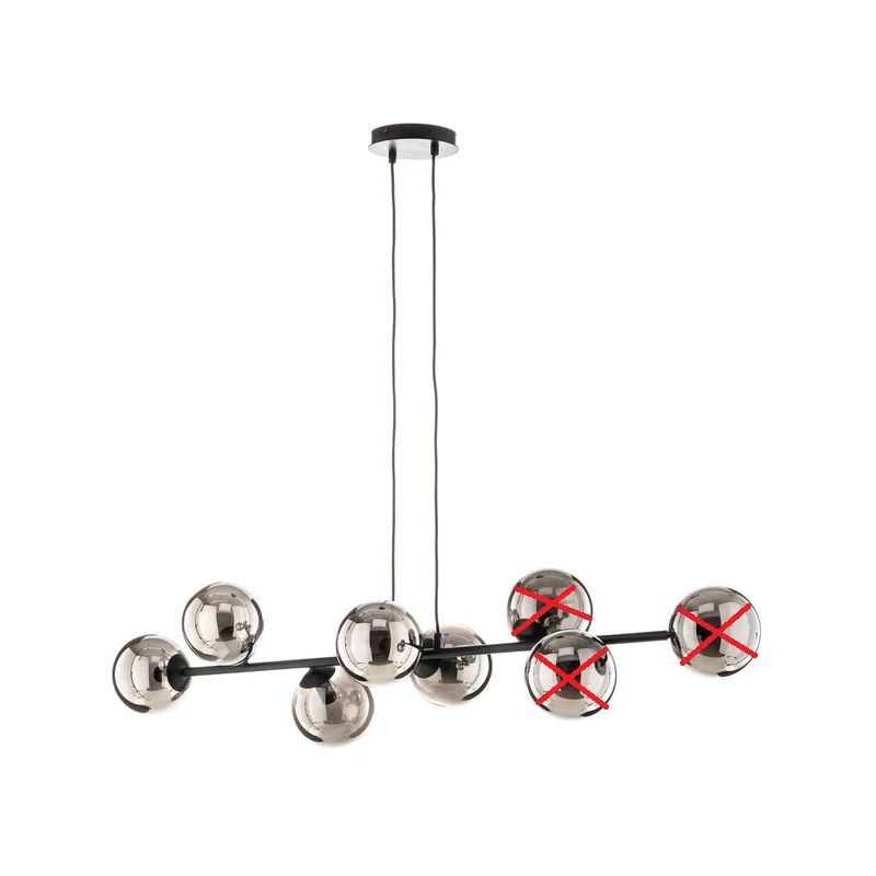 B-Ware Euluna Hängeleuchte Hängelampe Lampe Leuchte Glassy 8 flammig SIEHE TEXT/FOTO570