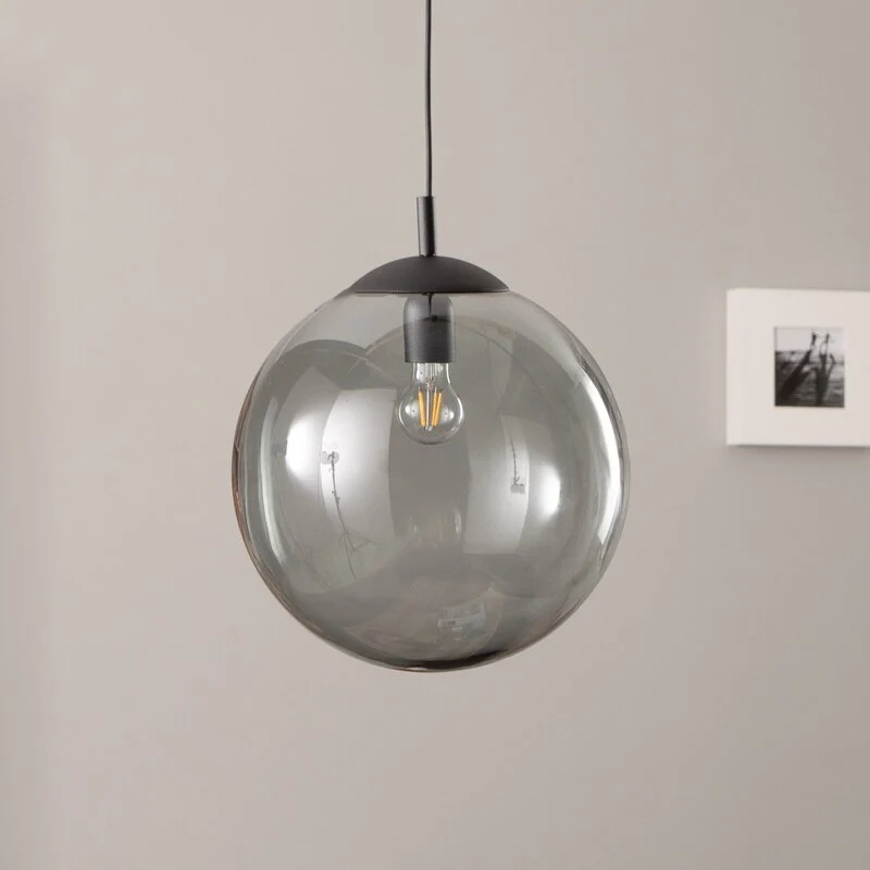 B-Ware Hängeleuchte Esme Glas grafit-transparent, 1-flg. Ø 35 cm SIEHE TEXT/FOTO