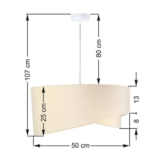 B-Ware Euluna Pendelleuchte Vivien zweifarbig beige/weiß Pendelleuchte Deckenlampe L637