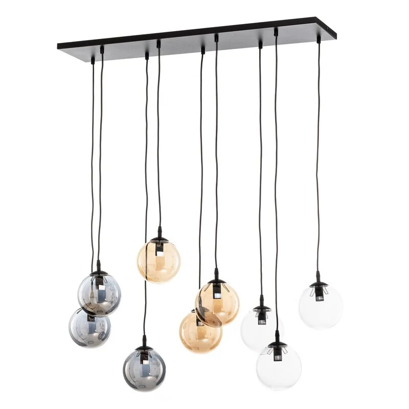 B-Ware Hängeleuchte Glassy schwarz grafit amber klar E14 Deckenlampe SIEHE TEXT/FOTO