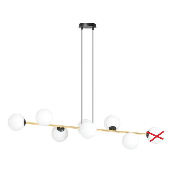 B-Ware EMIBIG Lighting GRAVITY 8 BL OPAL Hängeleuchte Hängelampe SIEHE TEXT/FOTO