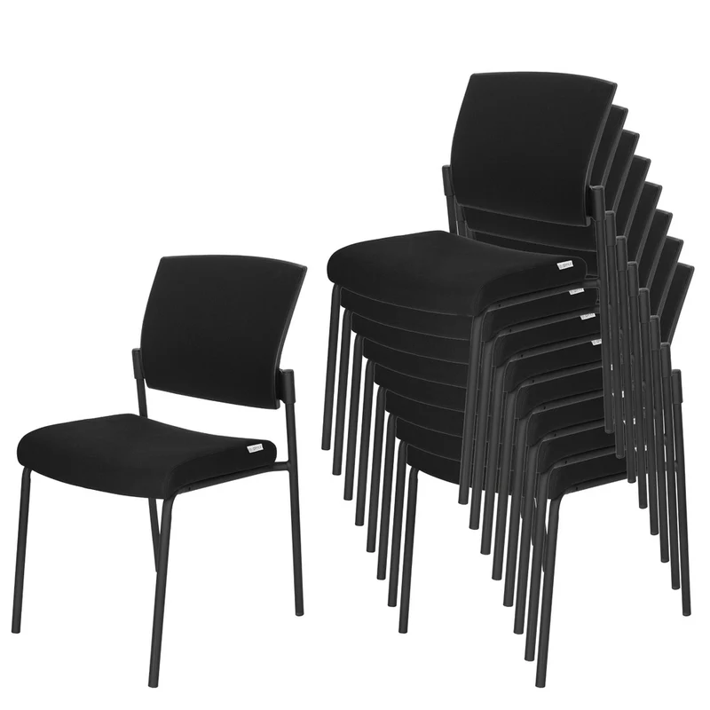 B-Ware hjh OFFICE Besucherstuhl Konferenzstuhl Stuhl schwarz Stoff stapelbar 180kg880