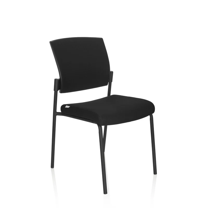 B-Ware hjh OFFICE Besucherstuhl Konferenzstuhl Stuhl schwarz Stoff stapelbar 180kg880