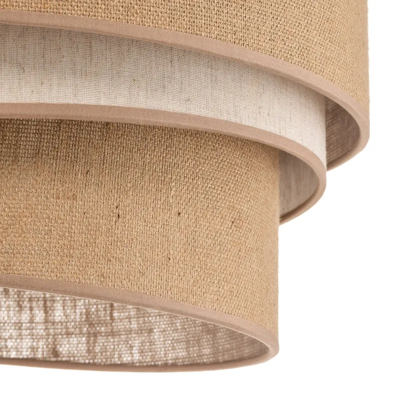 B-Ware Deckenleuchte Trio jute naturbraun weiß Ø 45 cm Deckenlampe Lampe Leuchte Licht