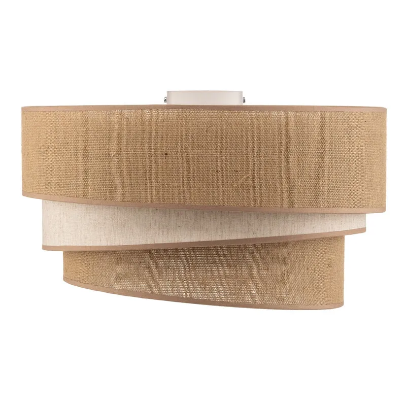 B-Ware Deckenleuchte Trio jute naturbraun weiß Ø 45 cm Deckenlampe Lampe Leuchte Licht