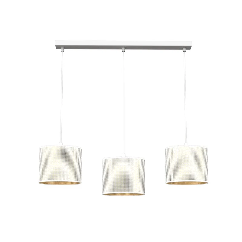 B-Ware Euluna Hängeleuchte Pendelleuchte Jovin 3-flammig linear weiß gold