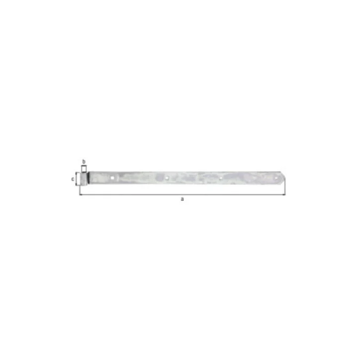 B-Ware GAH Alberts Ladenband Scharnier Band Stahl abgerundet 600x13x40mm 8 STÜCK