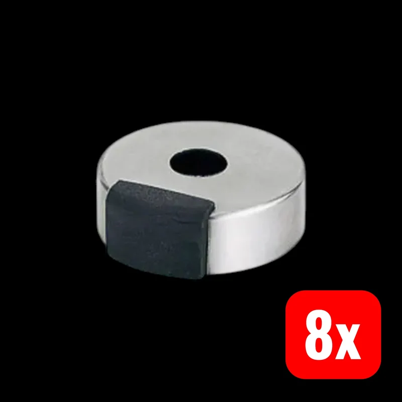 B-Ware HOPPE Bodentürstopper Türpuffer Edelstahl E484 H18mm Ø52mm 8 STÜCK