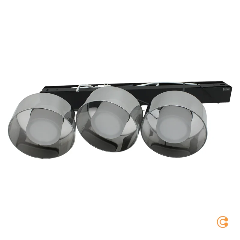 B-Ware Paul Neuhaus Pendelleuchte Hängeleuchte LED Rika Glas dimmbar schwarz