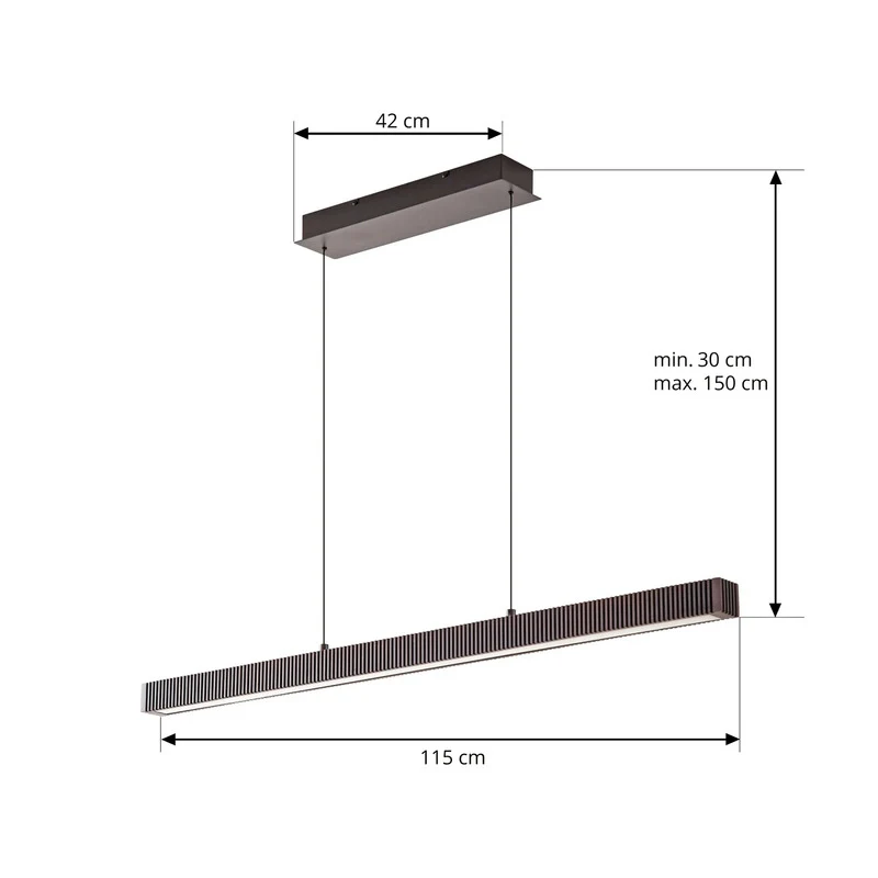 B-Ware Lucande Kronleuchter Pendelleuchte LED Emara Eiche schwarz CCT SIEHE TEXT/FOTO