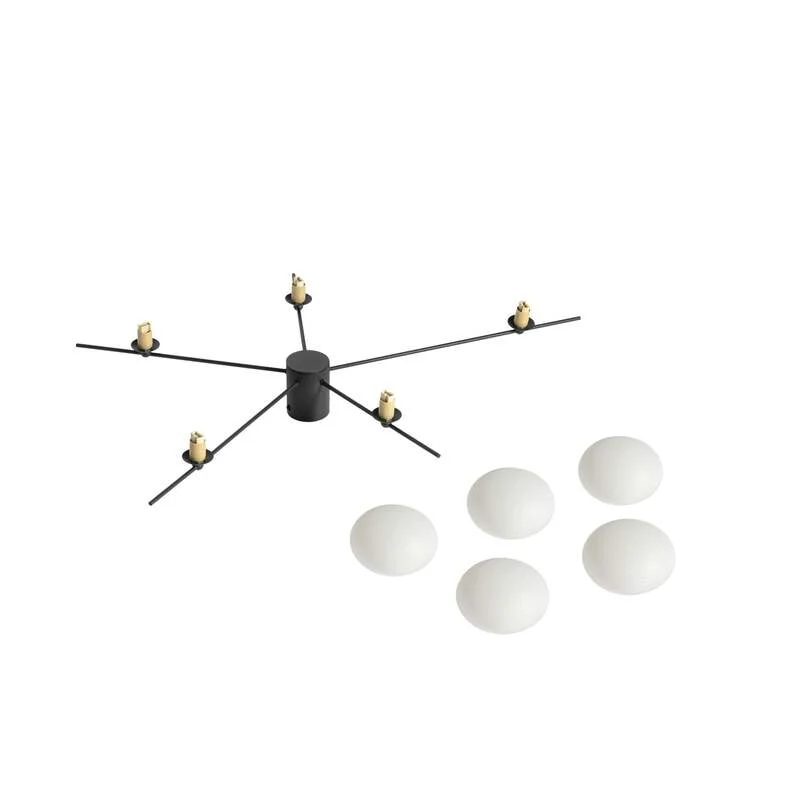 B-Ware Lindby Deckenleuchte Valisa schwarz 5-flammig Deckenlampe Lampe SIEHE TEXT/FOTO
