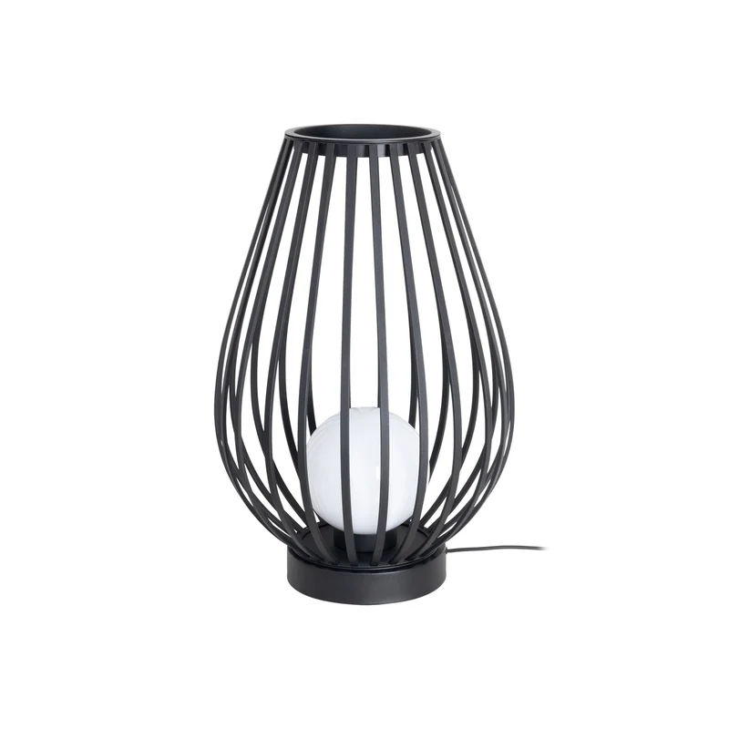 B-Ware Lucande Terrassenleuchte Außenlampe Marrin schwarz Metall Ø46cm Outdoorleuc478