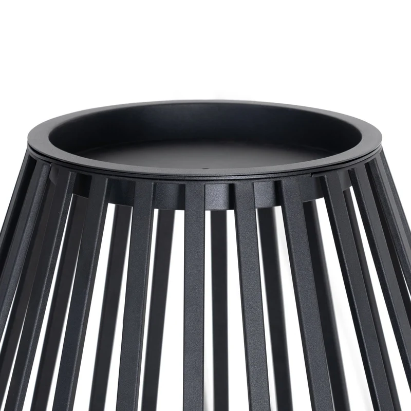 B-Ware Lucande Terrassenleuchte Außenlampe Marrin schwarz Metall Ø46cm Outdoorleuc478