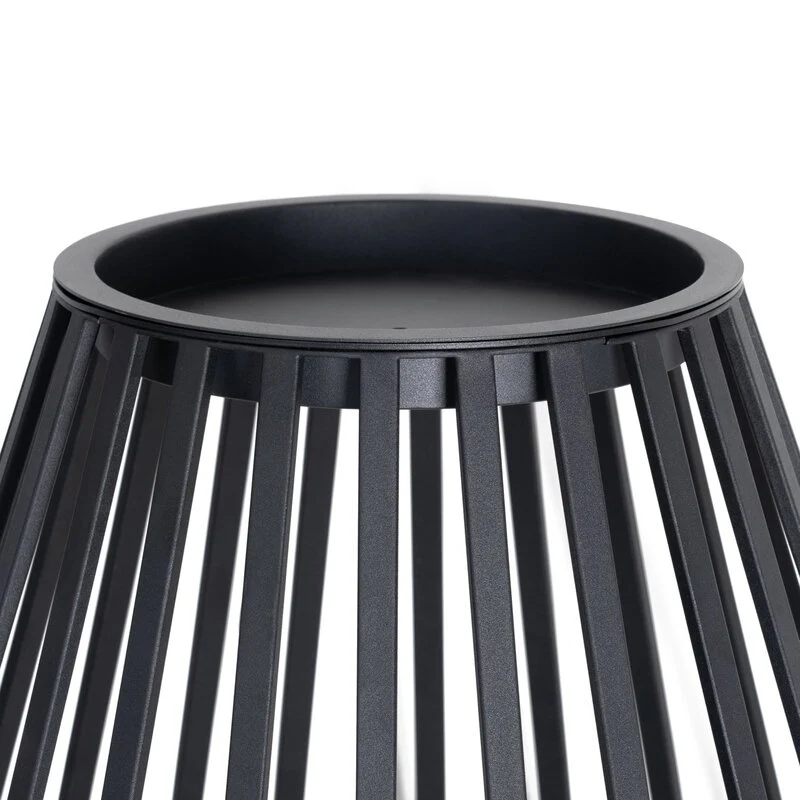 B-Ware Lucande Terrassenleuchte Außenlampe Marrin schwarz Metall Ø46cm Outdoorleuc478