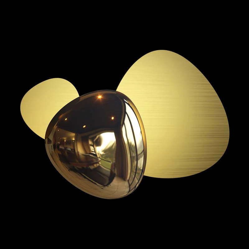 B-Ware Maytoni Wandlampe LED-Wandleuchte Jack-stone 36,6 cm Lampe Licht gold Metall