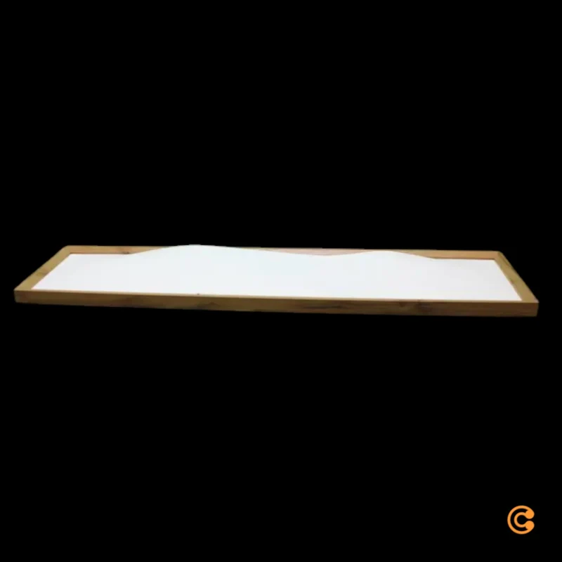Globo Deckenleuchte Zimmerlampe LED Cinderella Holzrahmen CCT Schalter 120x30 cm