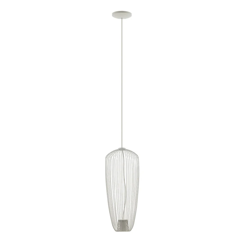 B-Ware Nowodvorski Hängeleuchte Pendelleuchte Pumpkin hellgrau Metall GU10 LED 27cm