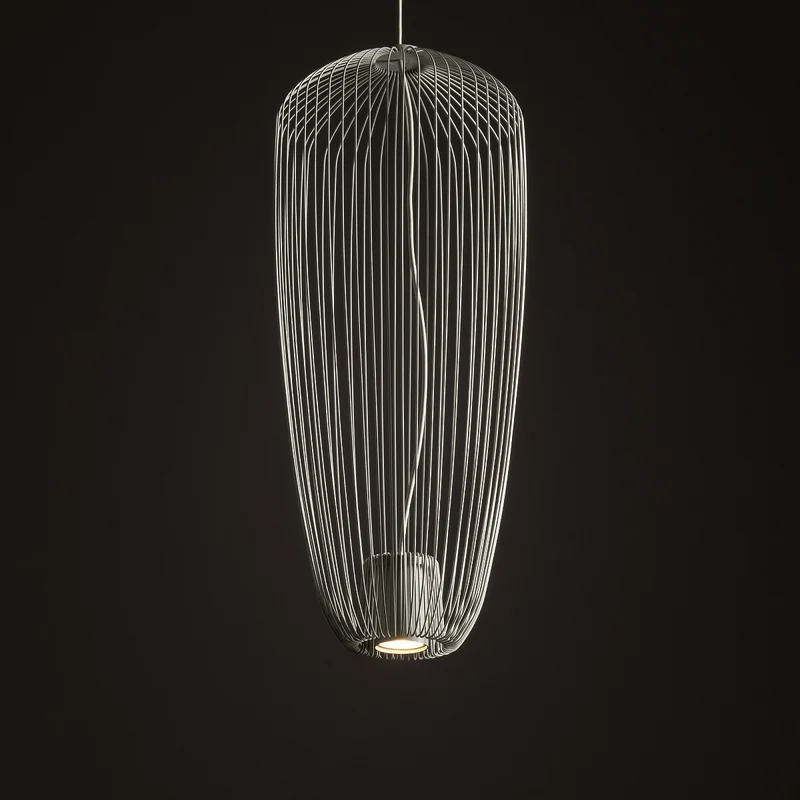B-Ware Nowodvorski Hängeleuchte Pendelleuchte Pumpkin hellgrau Metall GU10 LED 27cm