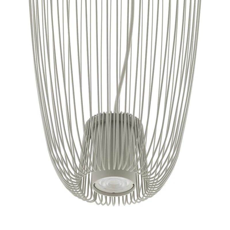 B-Ware Nowodvorski Hängeleuchte Pendelleuchte Pumpkin hellgrau Metall GU10 LED 27cm