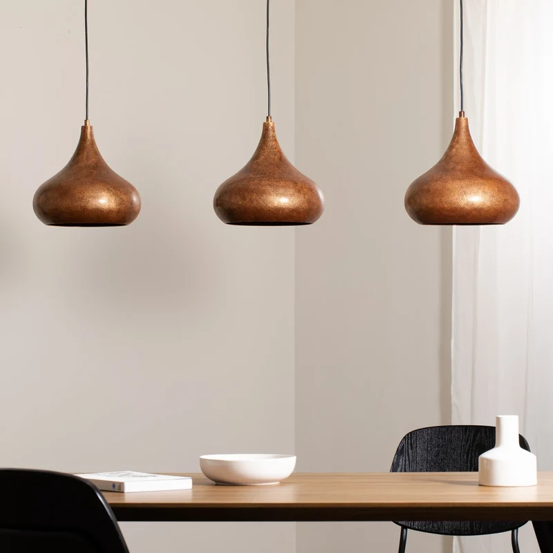 B-Ware Hängeleuchte Muba Pendelleuchte Metall altmessing Lampe 140 cm E27 LED 3-flam842