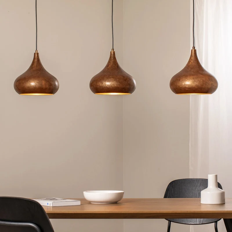B-Ware Hängeleuchte Muba Pendelleuchte Metall altmessing Lampe 140 cm E27 LED 3-flam842