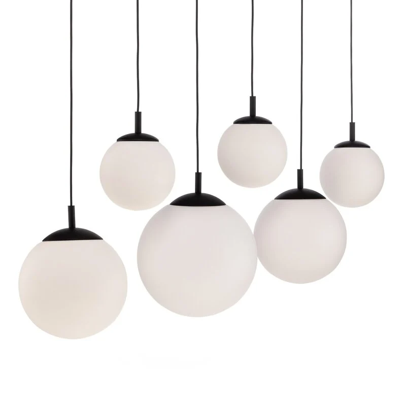 B-Ware Esme Hängeleuchte Pendelleuchte Opalglas 6-flammig linear weiß SIEHE TEXT/FOTO